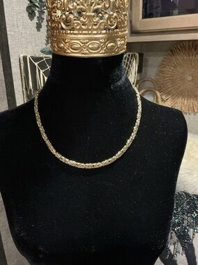 Gold Thick Wheat Style Chain Necklace - Elegant Women's Jewelry